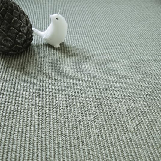 Tapis sisal Yucatan gris acier - Ganse coton anthracite - 200 x 200 cm