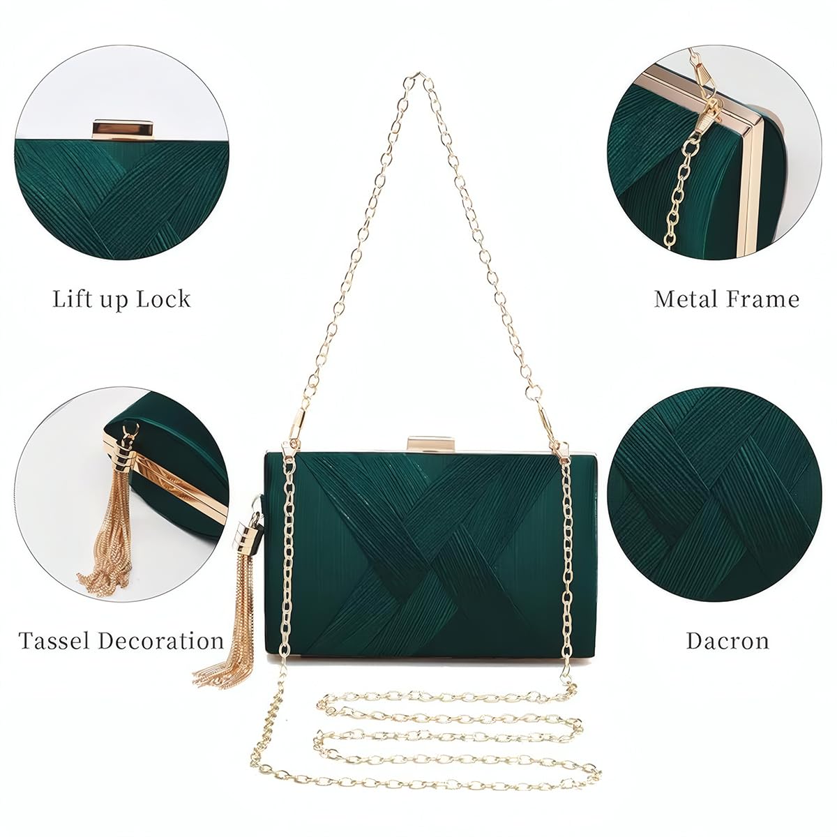 Bolsa Clutch Festa Feminina Verde Poliéster Textura Tramado Woven Mão Ombro Transversal Com Correntes Removíveis em promoção! Veja a oferta e mais achadinhos de Bolsas 8 Hoje é o melhor dia para comprar Bolsa Clutch Festa Feminina Verde Poliéster Textura Tramado Woven Mão Ombro Transversal Com Correntes Removíveis com aquele preço maroto! Promoção! Aproveite a oferta! 8