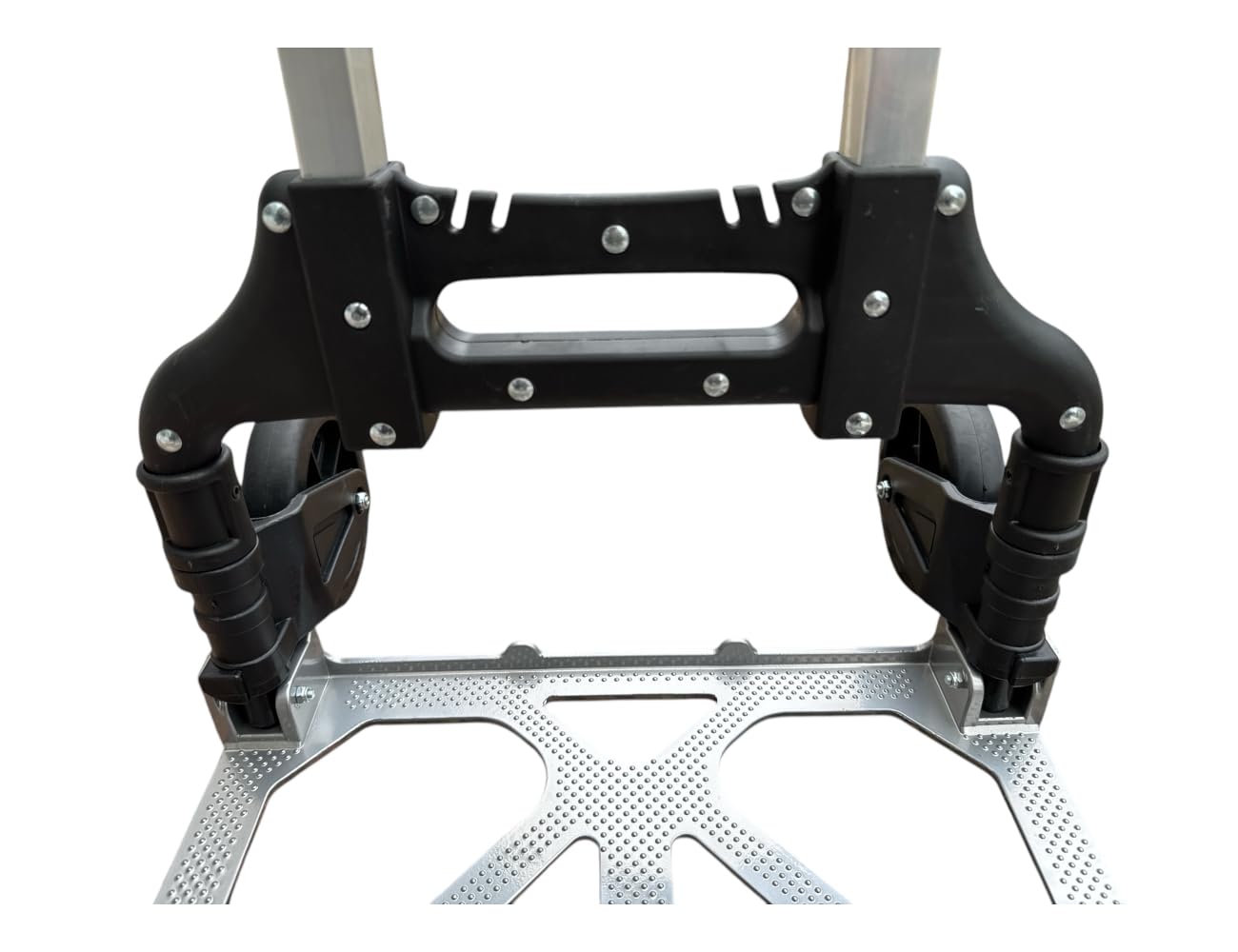 eacommerce - Carrello Portatutto Pieghevole in Alluminio | Portata 70 Kg | Leggero e Richiudibile | Ruote in Nylon Silenziose | Manico Telescopico Estensibile fino a 101 cm