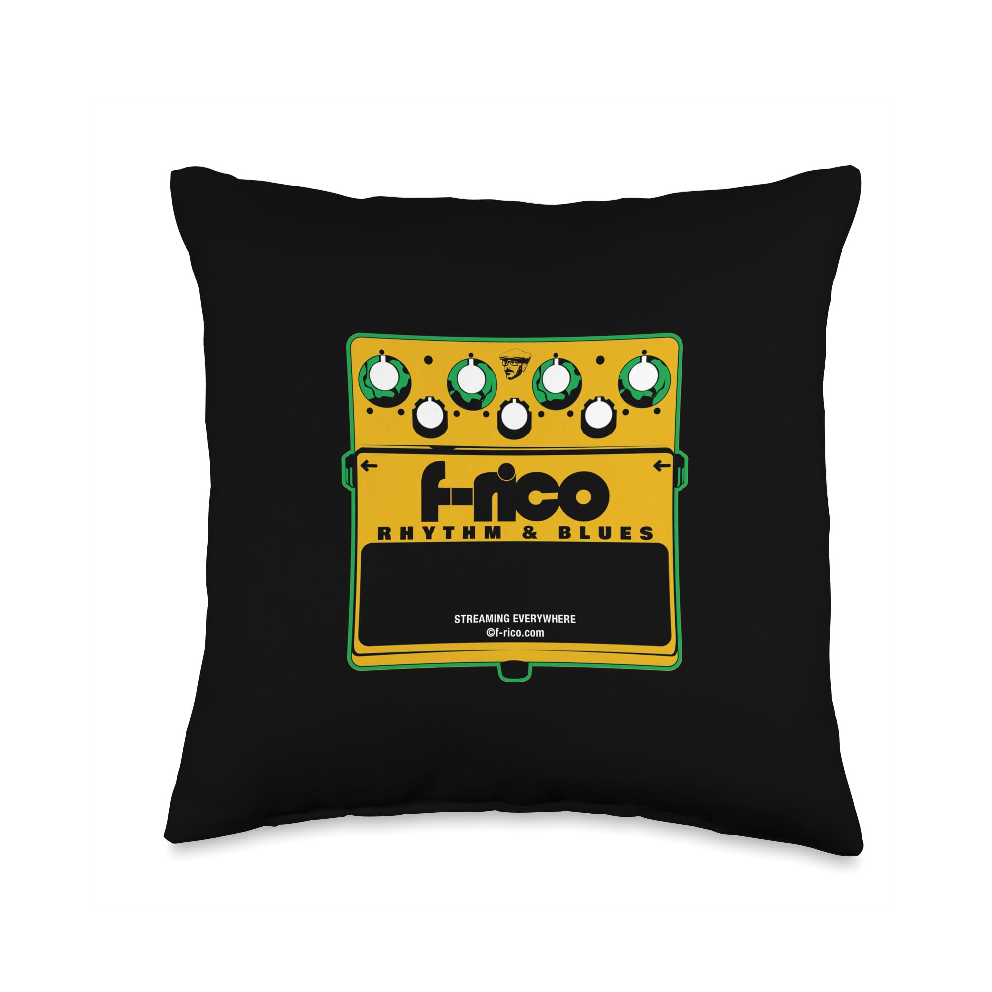 f-rico Guitar Pedal Stomp Box Rhythm & Blues R&B Effects Throw Pillow : Home & Kitchen