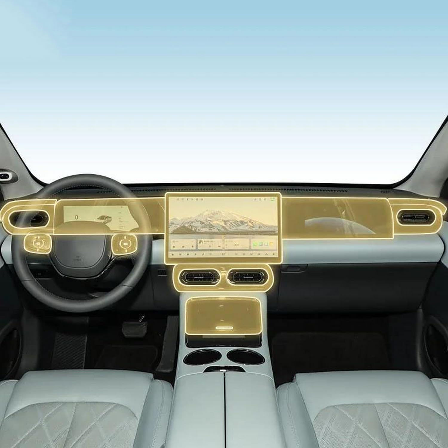 Film PPF prédécoupé intérieur pour LEAPMOTOR C01 2022-2025 protection anti-rayures