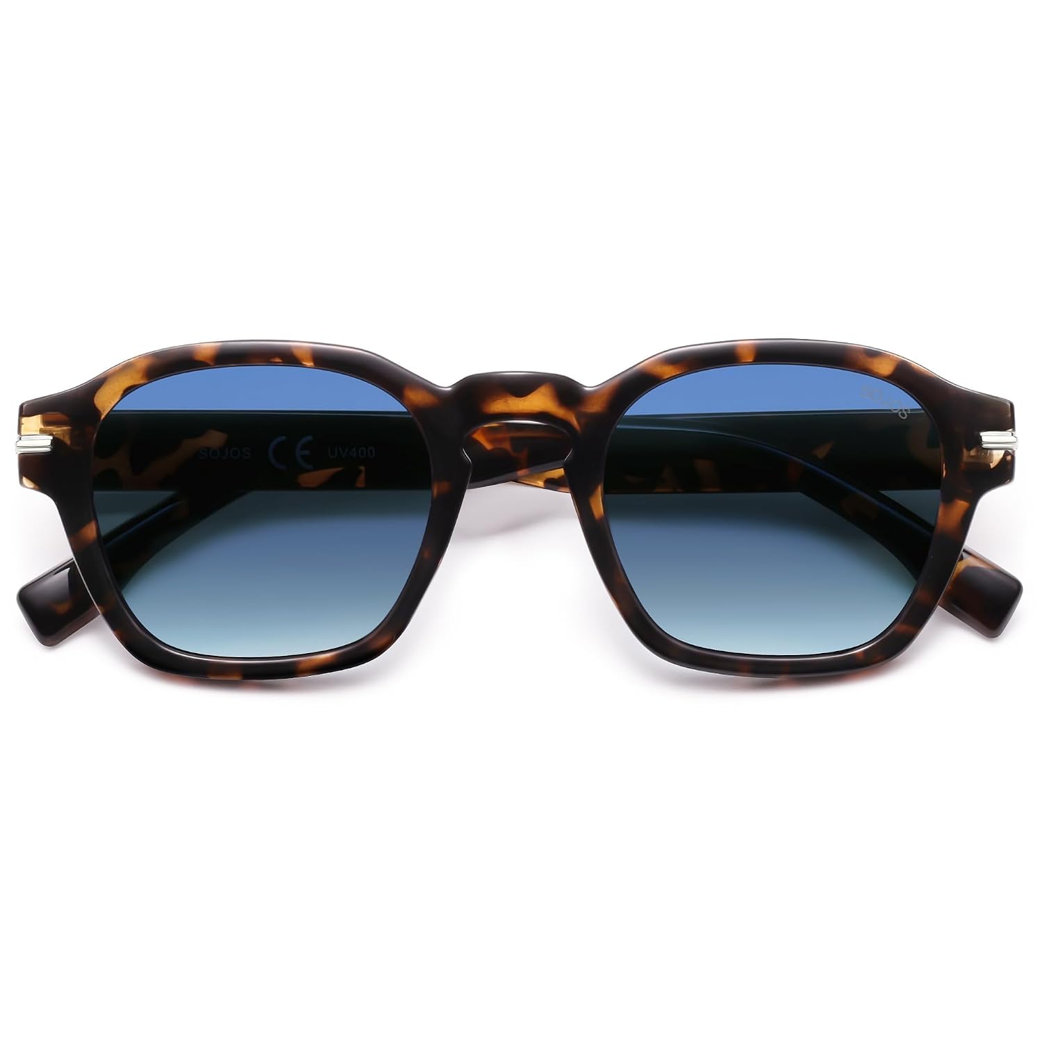 SOJOS Óculos de sol vintage retrô quadrado polarizado masculino ajuste padrão moderno feminino SJ2382