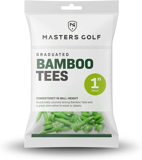 Masters Graduate Bamboo Golf Tees (Lime 1" Bag Of 25)