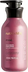 Loção corporal Nativa SPA Rosé por O Boticario, hidratante perfumado para a pele com extrato de quinoa purificado, 400 ml