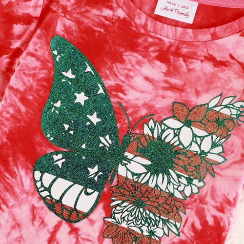 Image of 4th of July Shirts for Girls Patriotic American Flag Kids Clothing