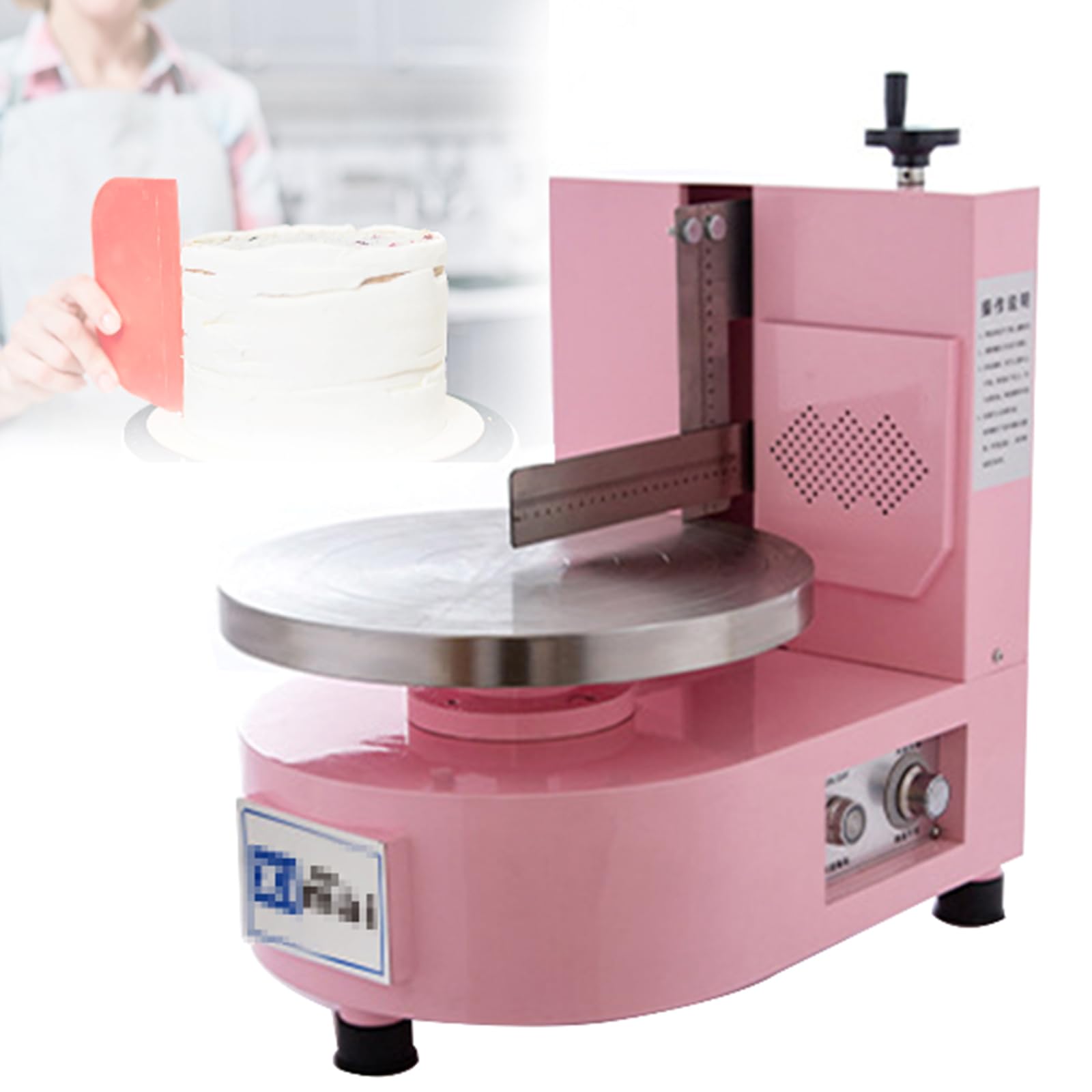 Dxysyldrun Birthday Cake Spreading Machine Small Household Fully Automatic Spreading Cream Spreading Machine Flat Baking Machine for Cake