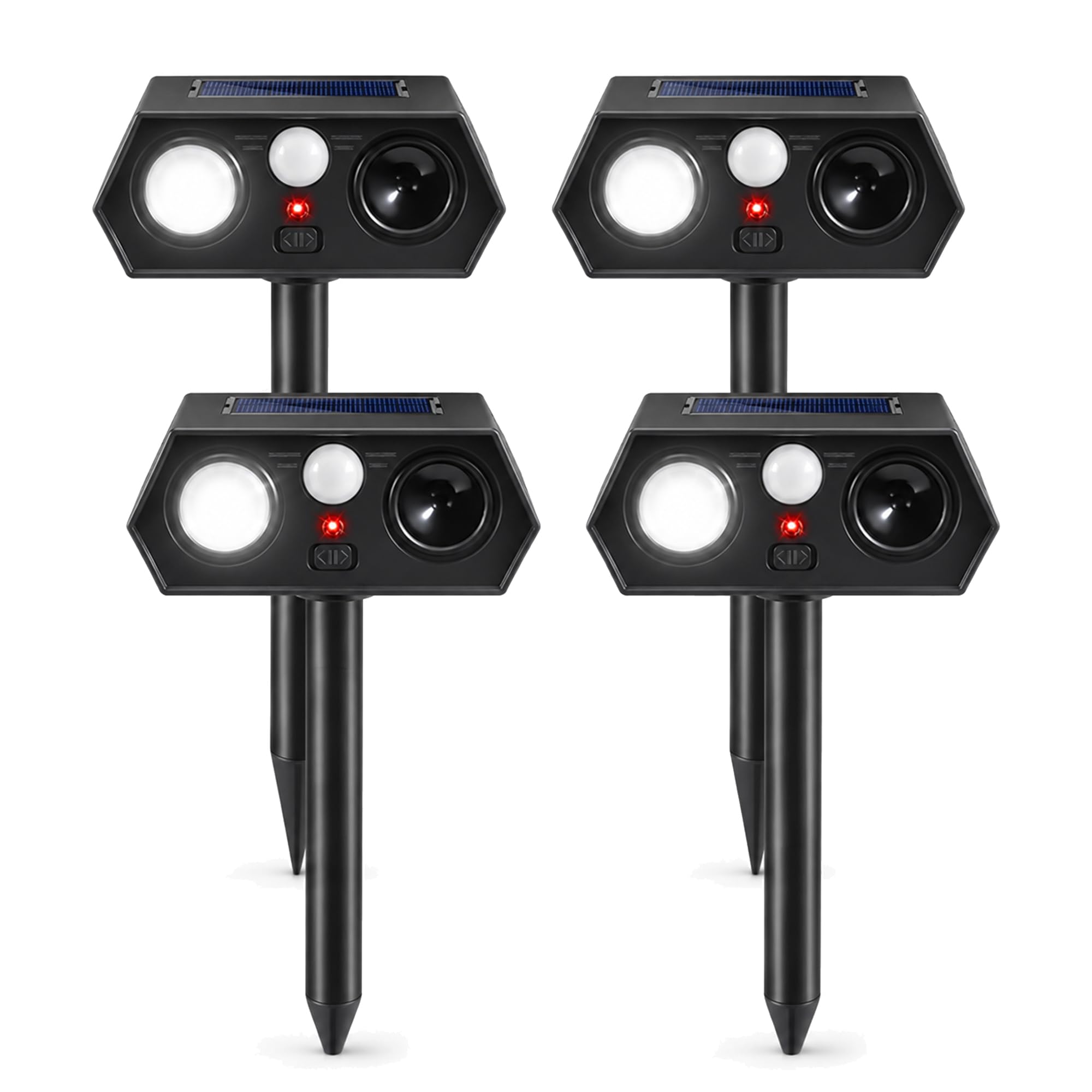 4 Pack Solar Ultrasonic Animal Repeller Outdoor with Motion Sensor