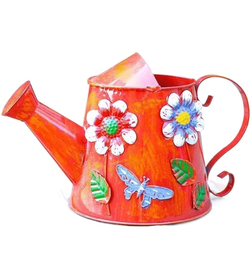 Rozpylacz Konewka Konewki Zraszacz Konewka Konewka 3L Podlewanie Kwiatów Retro Metal Podlewanie Kwiatów Garnek Do Opryskiwania Podlewanie Pot Opryskiwacz (Color : Oranje)
