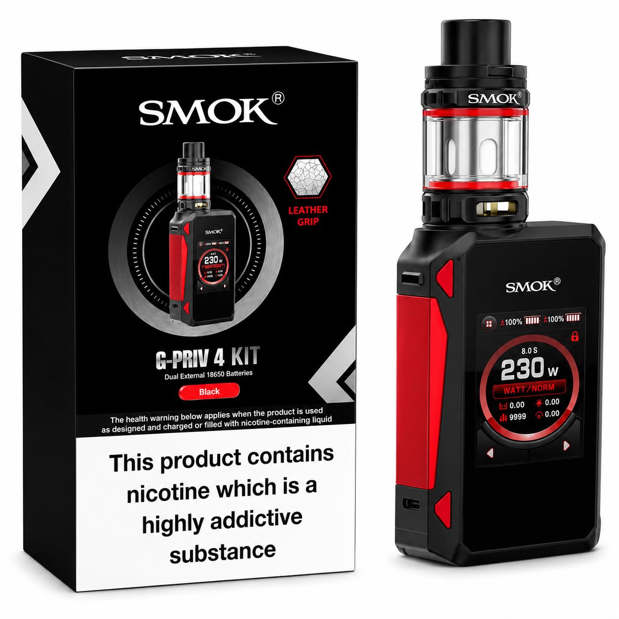 SMOK G PRIV 4 Vape Kit [Black Leather]