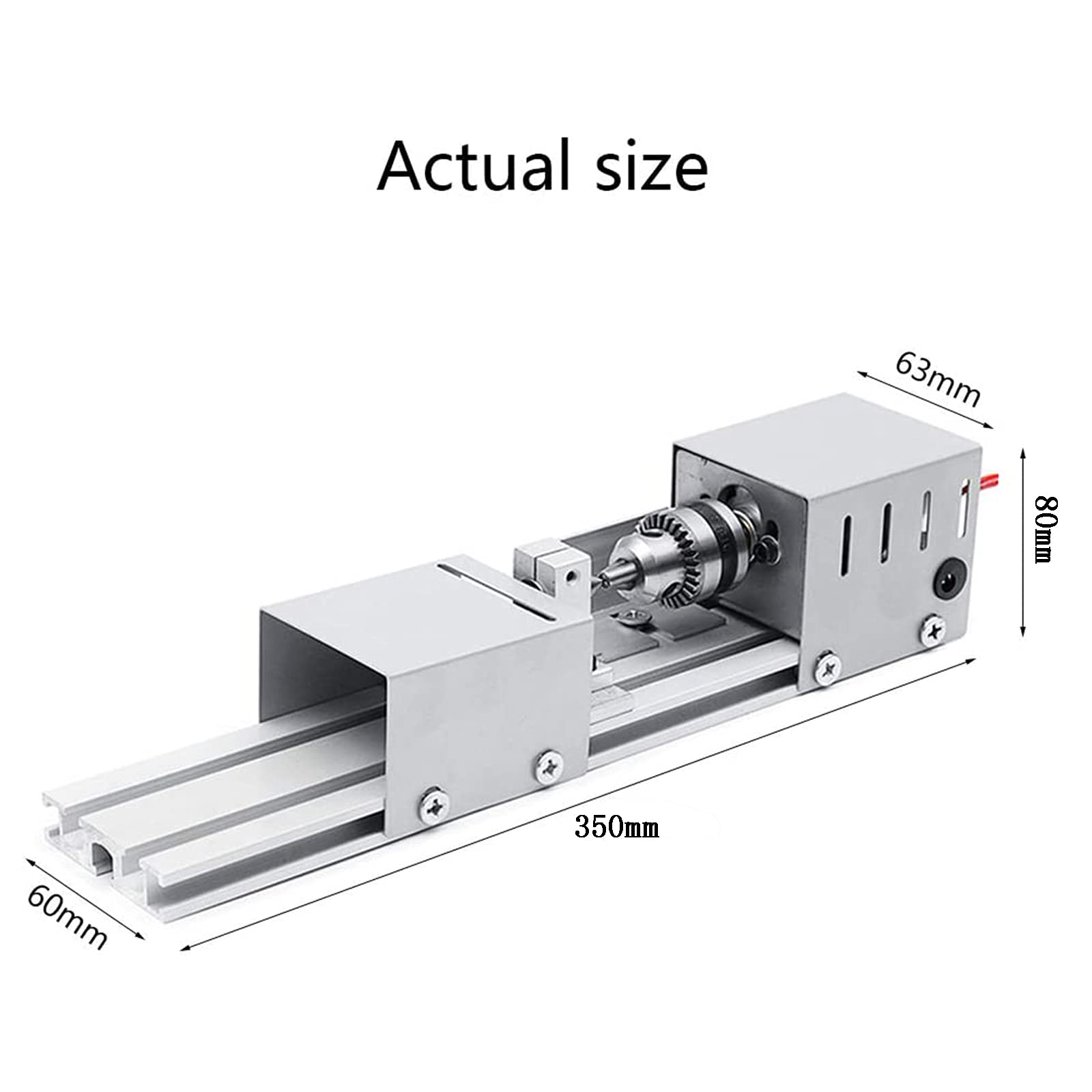 Mini torno de cuentas para bricolaje, carpintería, CNC, mini torno de madera, herramientas de pulido, taladro, herramienta rotativa con adaptador de corriente para carpintería, bricolaje, torneado,