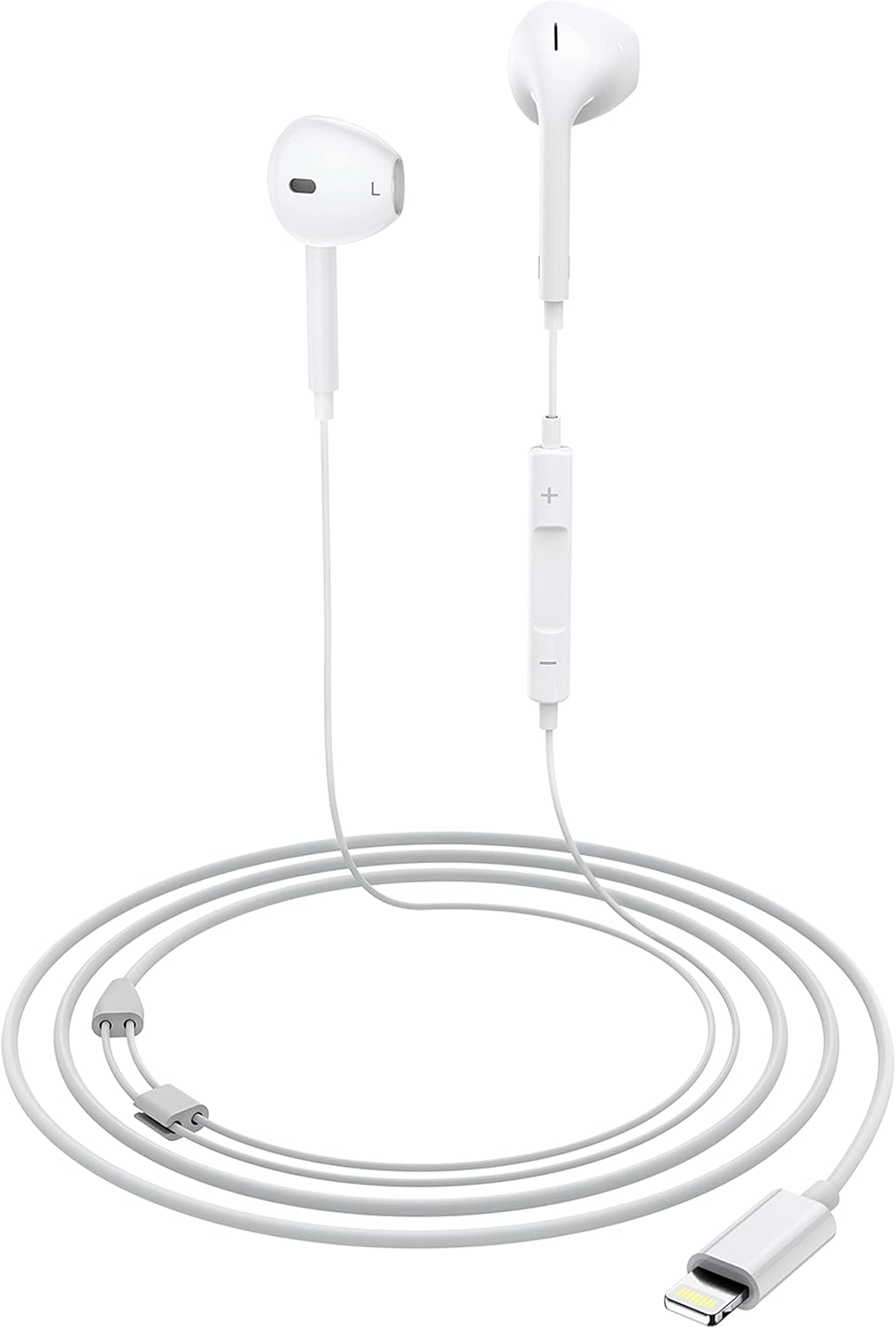 Apple Headphones Earbuds with Lightning Connector [Apple MFi Certified] Wired inEar