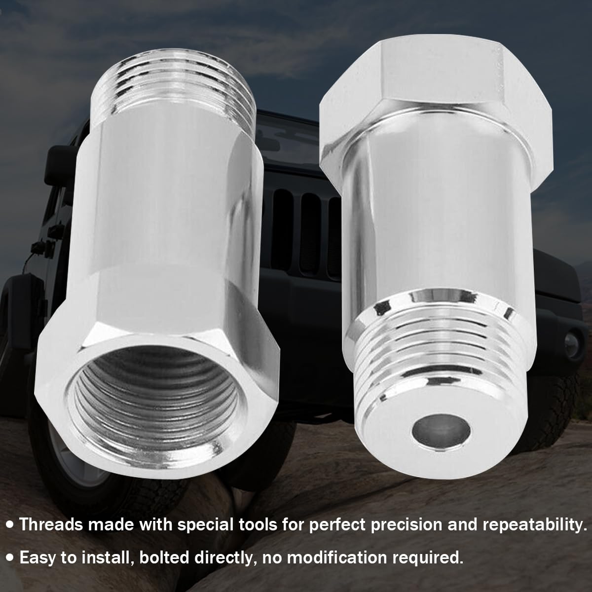 2 Adattatori Sensore Ossigeno Auto M18x1.5 - Estensione 45mm Per Eliminare Spia Motore, Universali - Foto 7