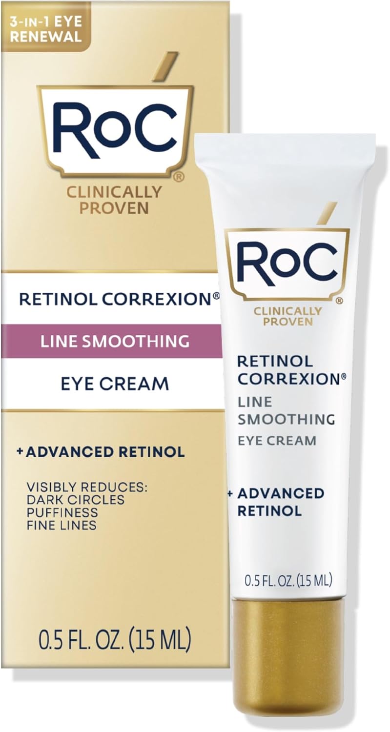 RoC Retinol Correxion Anti-Aging Eye Cream Treatment for Wrinkles, Crows Feet, Dark Circles, and Puffiness.5 fl. oz