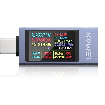 USB C Tester Messger t Typ-C Multimeter Digital 4-30V 0-12A PD Voltmeter Power Meter Kapazit t Spannungspr fer Strommessger t USB Leistungskapazit t Detektor KWS-2303C