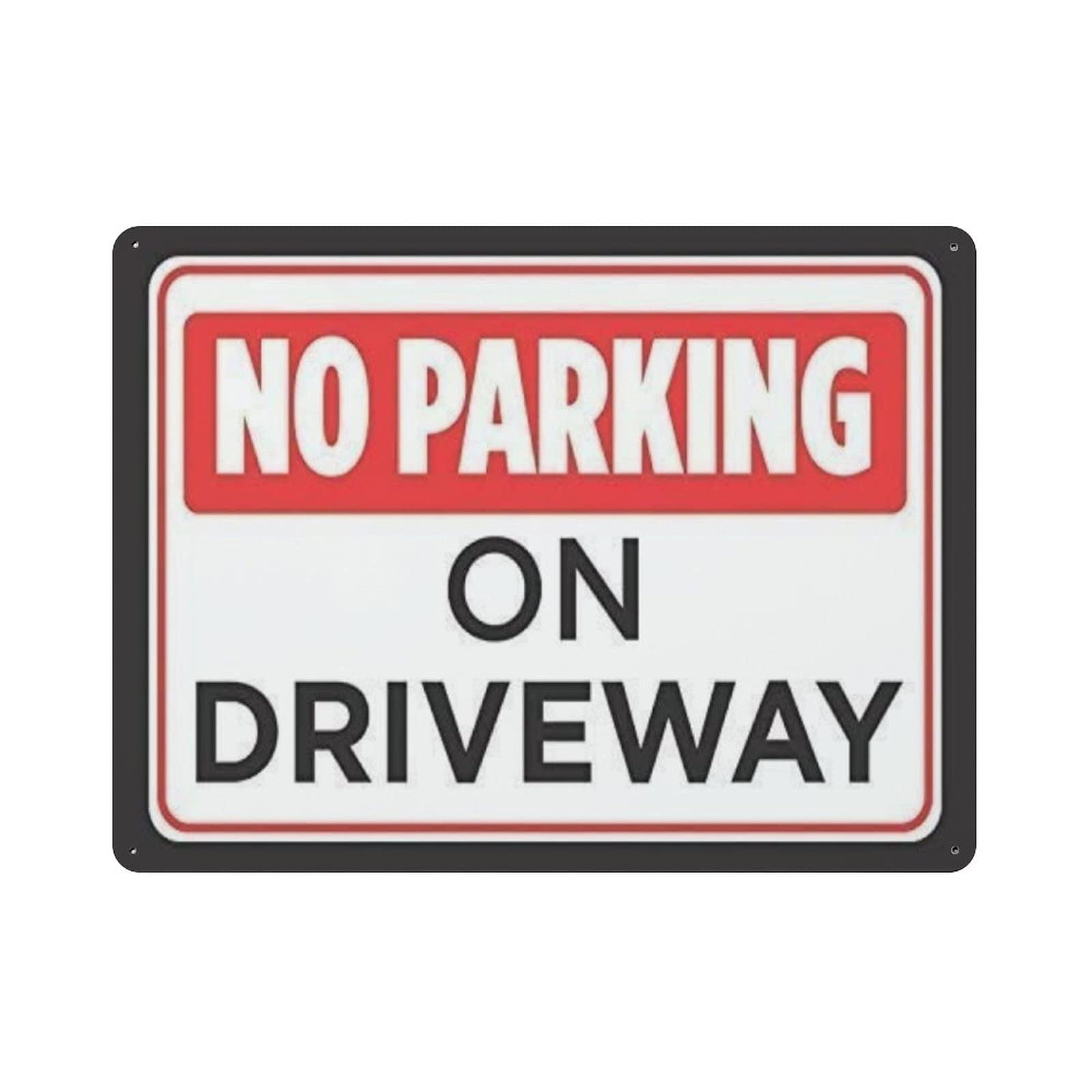 rayprint No Parking On Driveway Vintage Iron Home Bar Wall Decor Art Print Poster Restaurant Decor 12x16in (30x40cm)