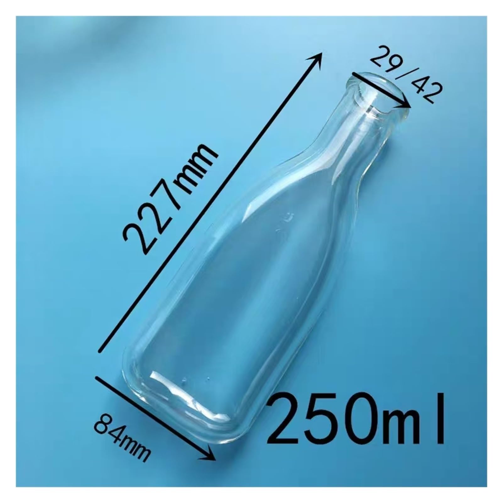 250ml bakłażana hodowlana butelka hodowlana butelka do hodowli szkła laboratoryjnego, 2 sztuk/partia