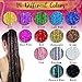 Andou | 14 Colors | Up To 6800 Strands | Heat Resistant Hair Tinsel Kit For Girls, Women & Kids | 48 Inch | One Wooden Threader & Crochet | One Plier | Two Hair Clips | Two Hundred Beads