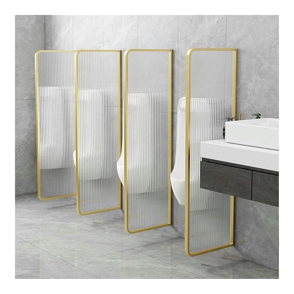 Cloison de toilette et paroi de séparation d'urinoir murale semi-transparente