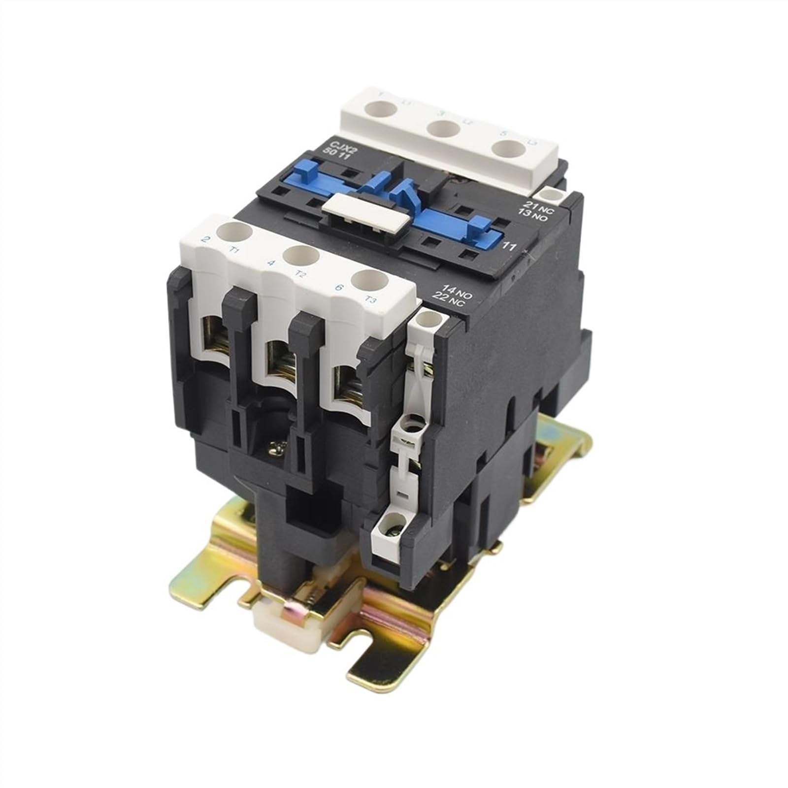 Jjhqokyna 5011 380V Ac Contactor 40A 50A 3P+1No1nc Rail Installation Lc1d Cjx2-4011 Cjx2-5011 1 Normally Open Contact Closed