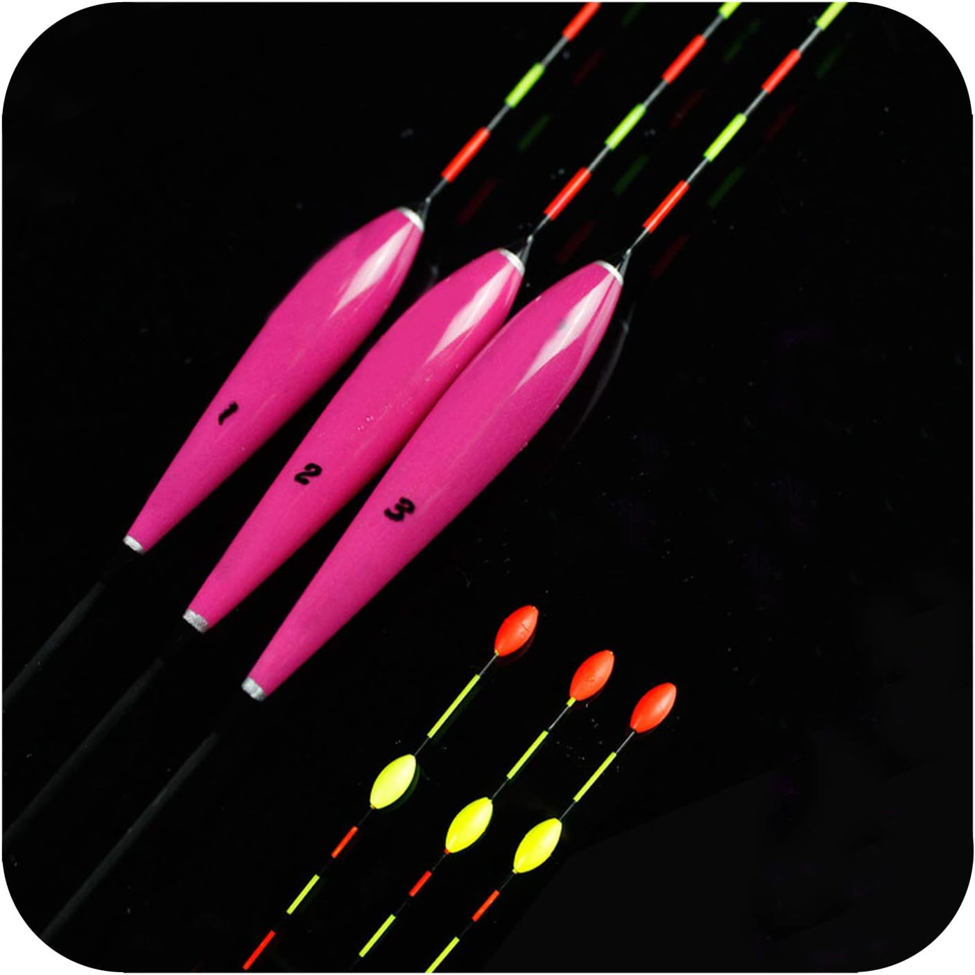 3Pcs Wood Fishing Float 38cm Fishing Floats Set Buoy