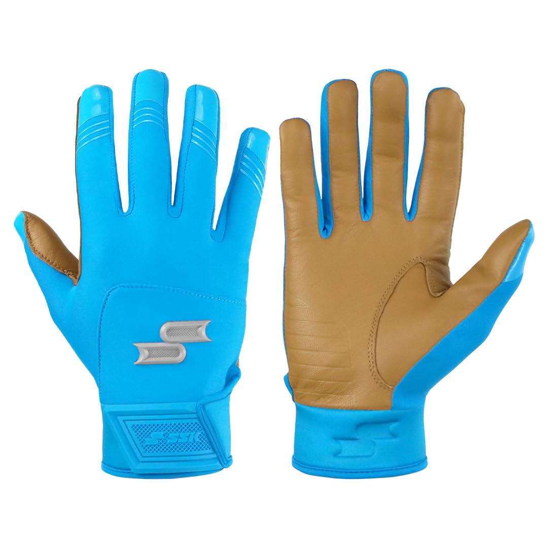 SSK X1 Color Rush Adult Baseball Batting Gloves - Durable Cabretta Leather Palm - 11 Colorways