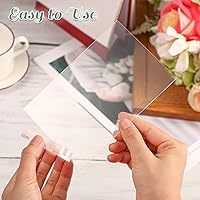 Vista 5 de Yulejo 12 tarjetas de lugar de acrílico transparente con 12 soportes acrílicos, números de mesa de boda con soporte acrílico, tarjetas de nombre