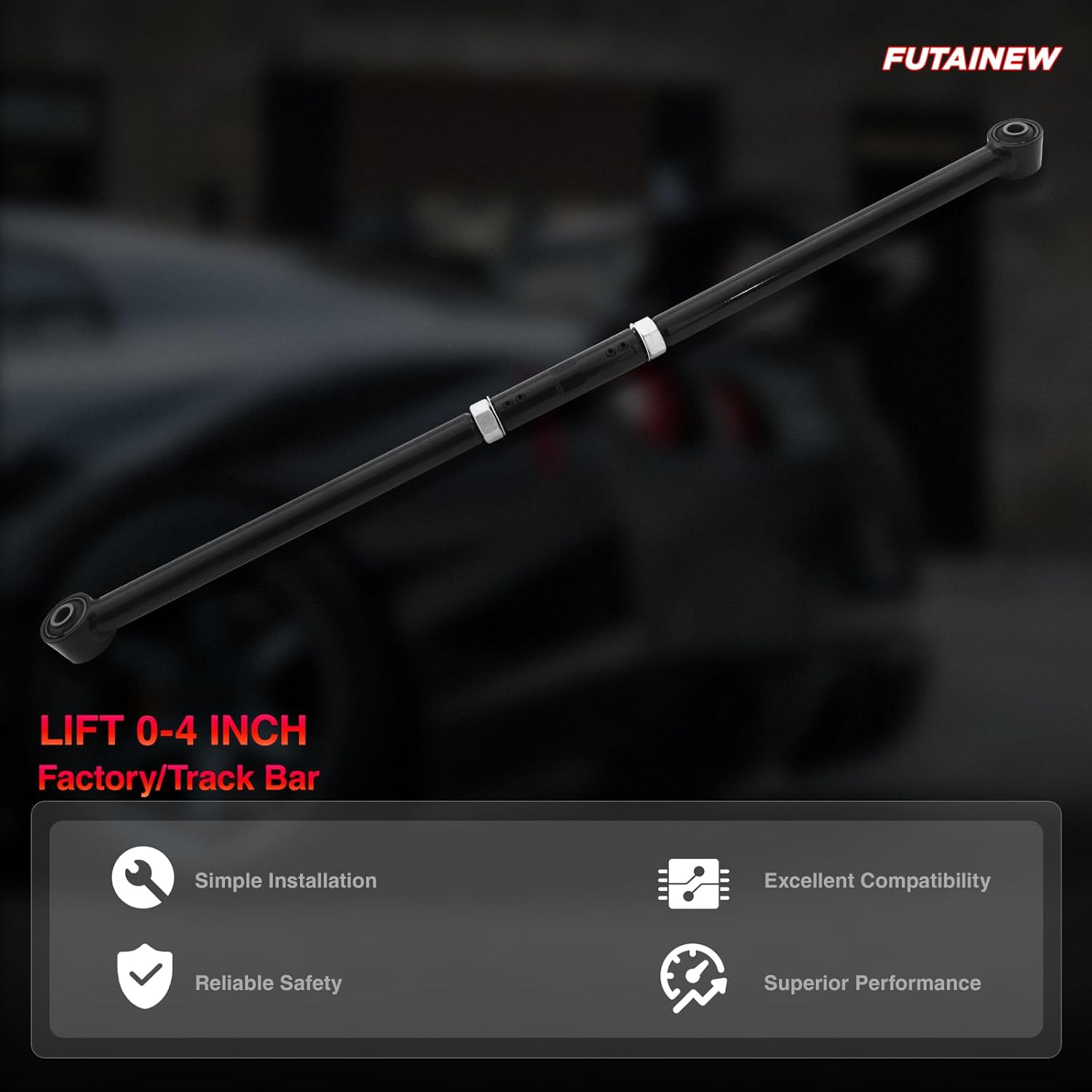 0-4" Rear Adjustable Track Bar for Toyota 4Runner 2003-2022 | FJ Cruiser 2007-2014 | Lexus GX470 2003-2009, GX460 2010-2021, Enhanced Suspension Stability
