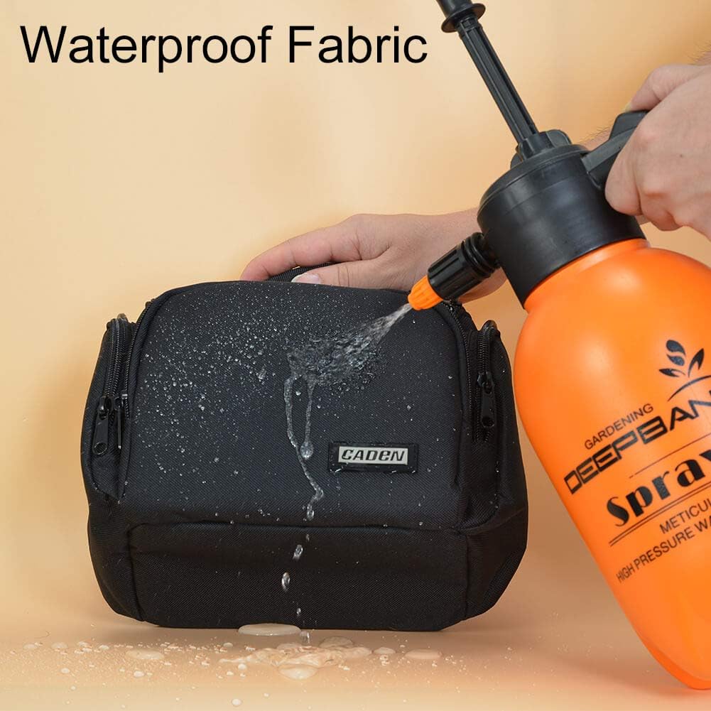 CADeN Kameratasche Wasserdicht fototasche Sling Umhängetasche für spiegelreflexkameras 1 DSLR SLR Canon Nikon Sony,Schwarz,S