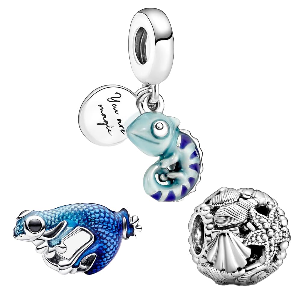Feitery Compatible with Charms Pandora Kirschblüten Bead Charms für Damen