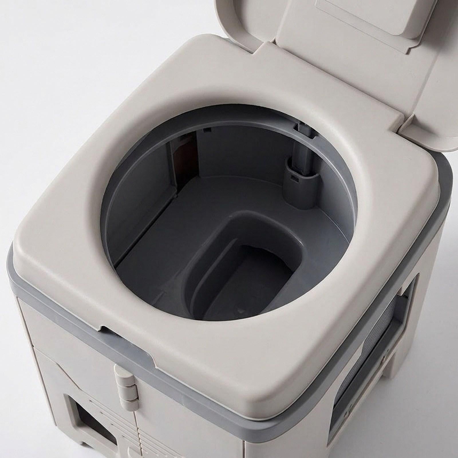 Inodoro Portátil Plegable Sanitario Compacto Asiento Multifuncional con Tapa Material PP Cómodo Fácil de Limpiar Adecuado para Camping Excursiones PES