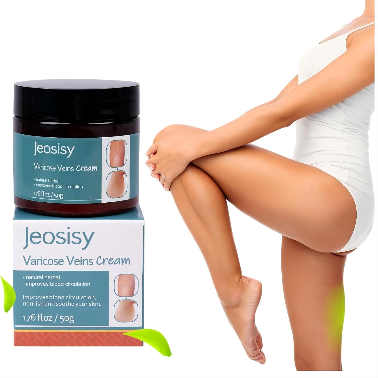 Varicose Vein Cream - Varicose Veins Cream for Legs, Varicose & Spider Veins Soothing Leg Cream (light blue, 50g)