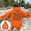 Generisch Hoodie Printed Crew Neck Pullover for Women, Long Sleeve Pullover with Space Costume Women, orange, XXL #2
