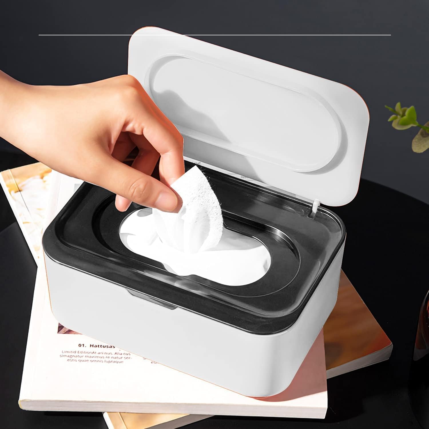 Packcy Plastic Wet Wipe Container with Moisture Lock Lid – Compact Tissue Organizer for Kitchen, Dining Table, Office & Travel Use 3