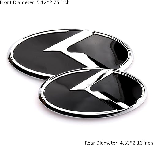 Miniatura 8 de 7 emblemas vintage K compatibles con insignia delantera y trasera para accesorios de automóvil (fibra de carbono, negro)