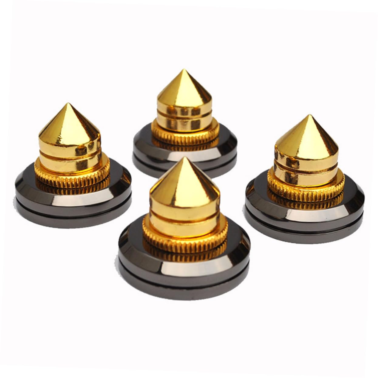 Angoily 4pcs Copper Speaker Isolation Spikes Feet Pads for Turntable Amplifier and Loudspeaker Shockproof Design for Enhanced Sound Quality and Control