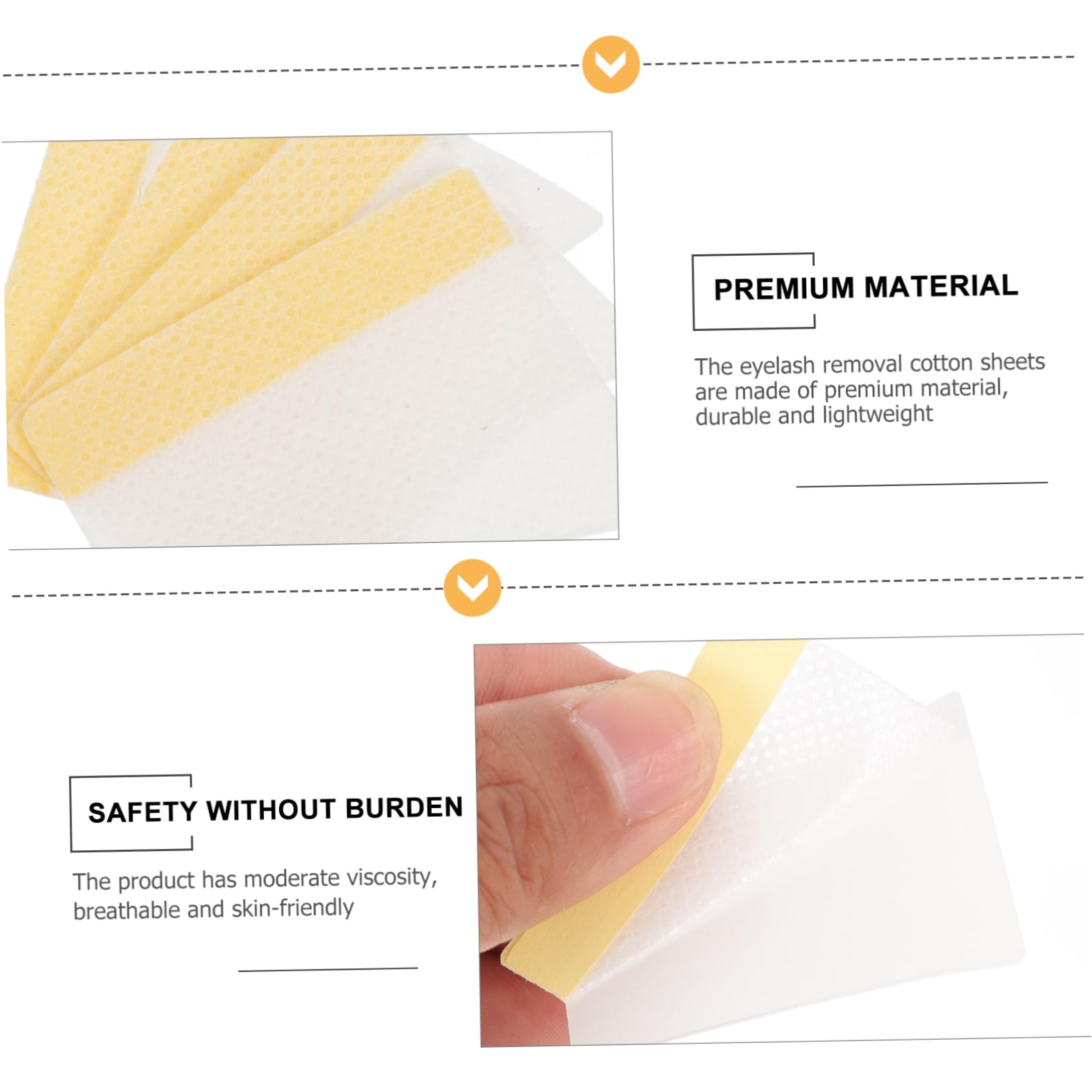 NOLITOY 400pcs Professional Eyelash Removal Pads Makeup Remover Lash Extension Tools Cotton Rounds Safe for Sensitive Skin