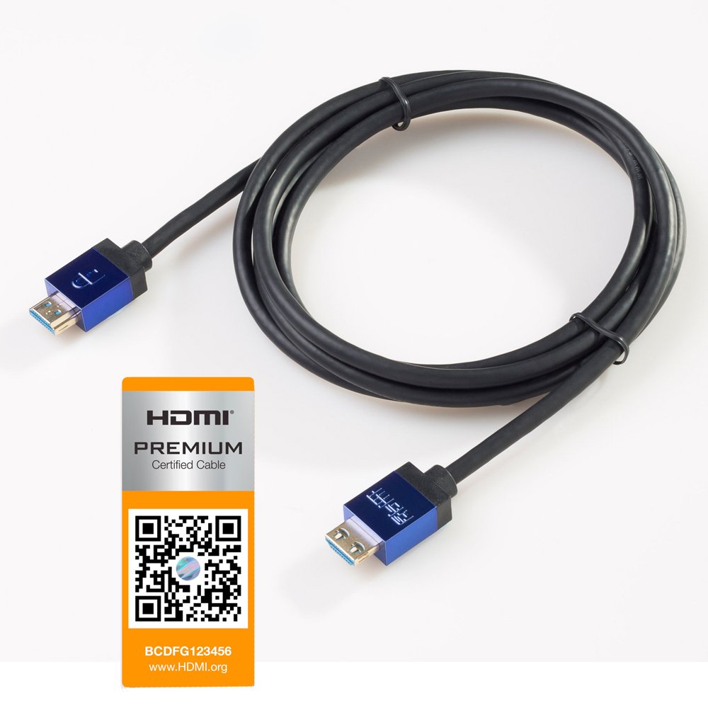 Close-up of the ultra-flexible SlimHDMI cable's miniature connector