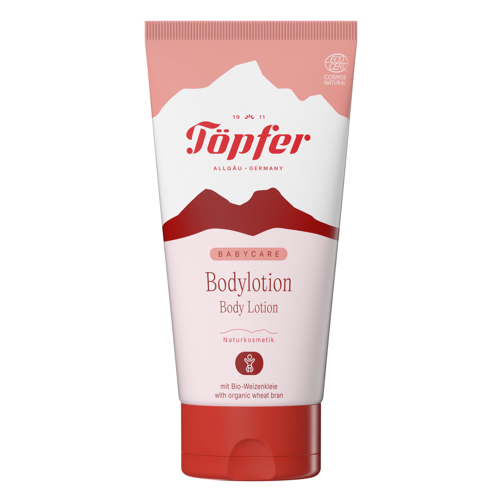 Töpfer Babycare - Loción corporal ligera para pieles sensibles del bebé, con salvado de trigo orgánico, aceite de oliva orgánico y manteca de karité orgánica, 6 x 150 ml
