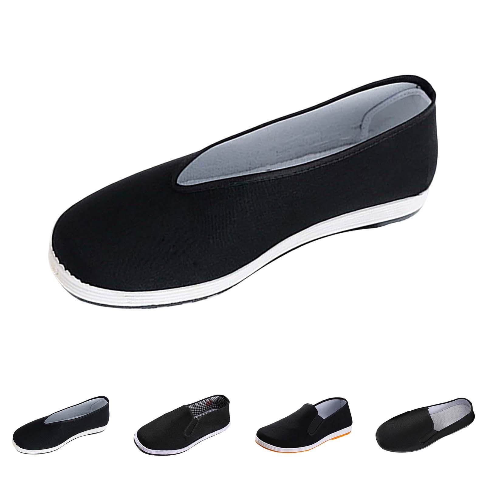 Zapatos tradicionales chinos antiguos de Beijing Kung Fu Tai Chi Zapatos de artes marciales chinos tradicionales Qigong Slip On Zapatillas de caminar Zapatos deportivos ligeros Zapatos al aire libre