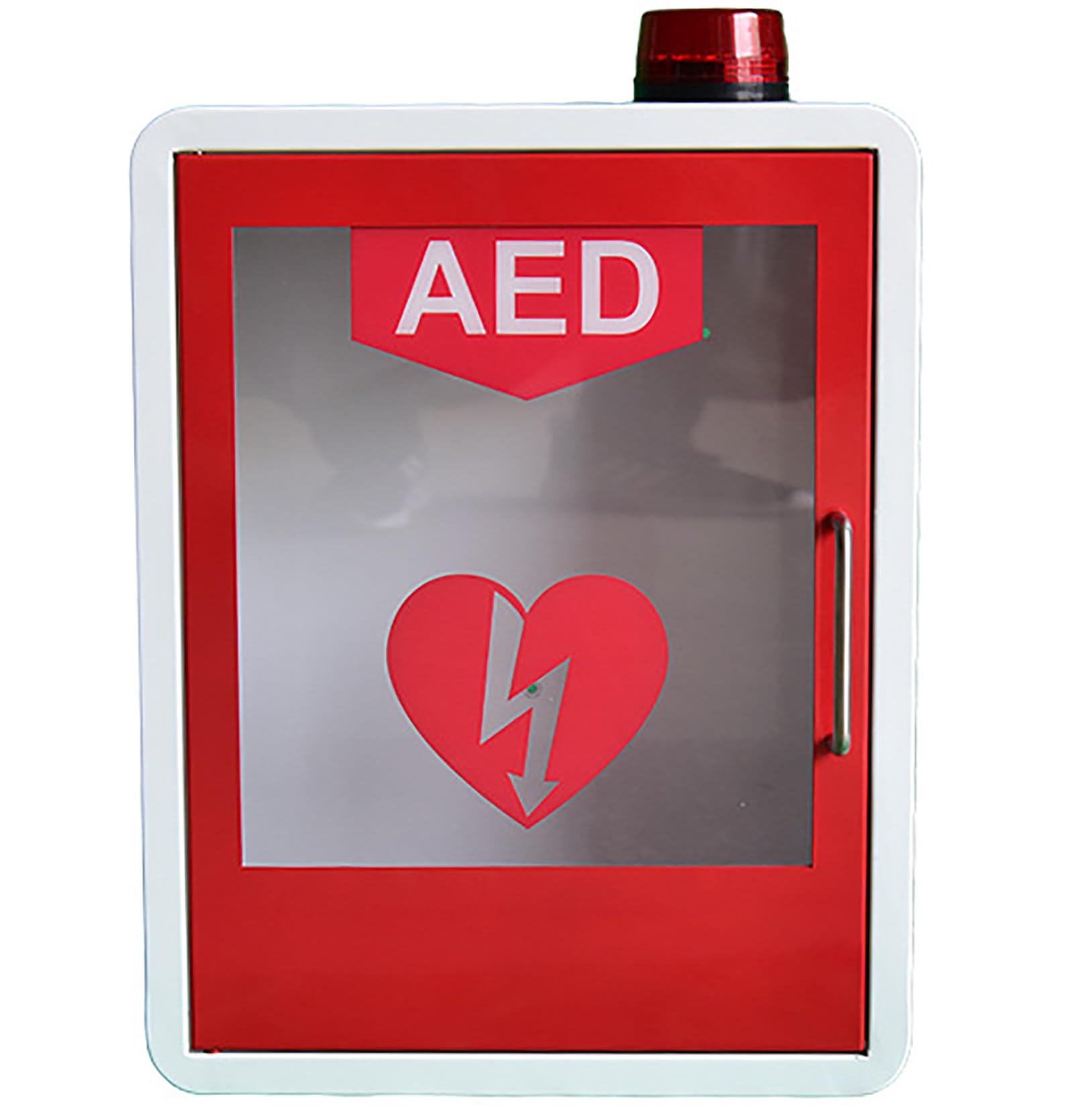 Armario de almacenamiento for desfibrilador DEA, caja de alarma de desfibrilación cardíaca de pared, con sistema de alarma y control de doble interruptor.