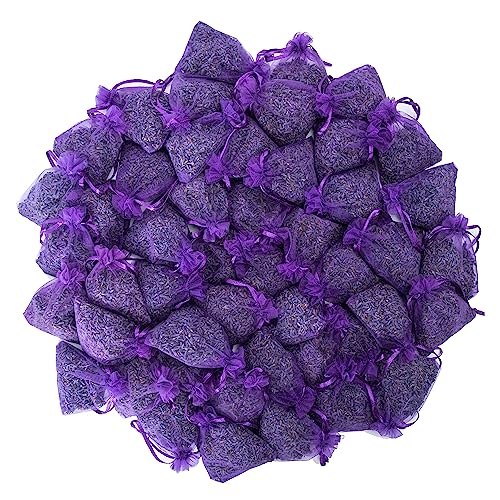 Image of Lavande Sur Terre French Lavender Sachets for Drawers and Closets Fresh Scents, Set of 48, Home Fragrance Sachet for Closets and Drawers, Purple, LV-C-48-1