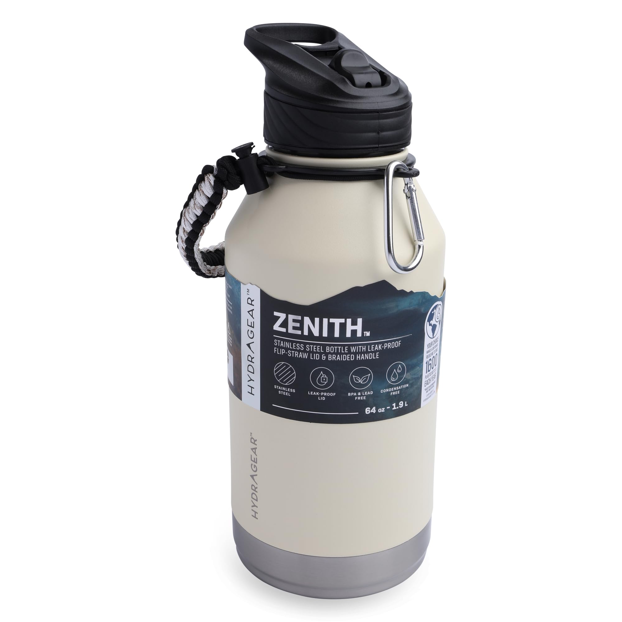 NOśWEA touch_bottle Amazon.com: Hydragear Zenith Straw Stainless Steel Bottle with