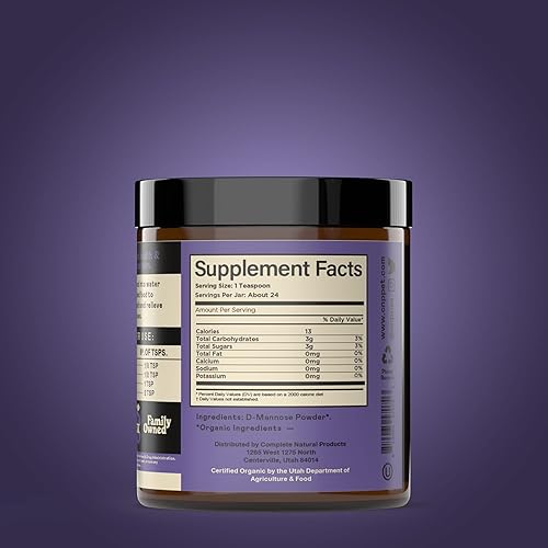 Miniatura 3 de Complete Natural Products Polvo orgánico de D-manosa para mascotas - 4oz - D-manosa pura