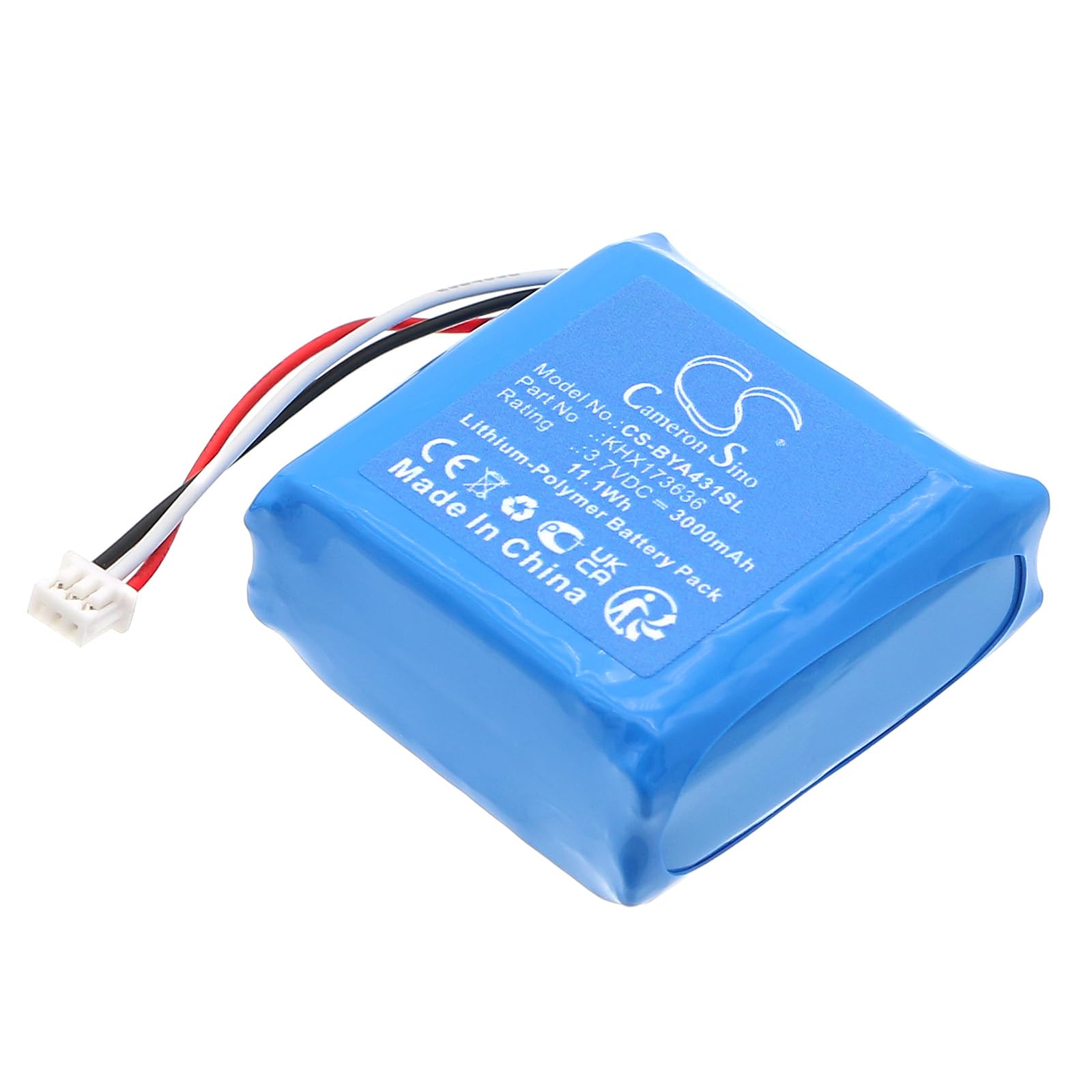 TECHTEK Batterie 3000mAh Compatible avec [Babymoov] A014429, A014431, A014433, Babyphone Yoo Go+ HD, Babyphone Yoo Roll remplace KHX173636 FBA
