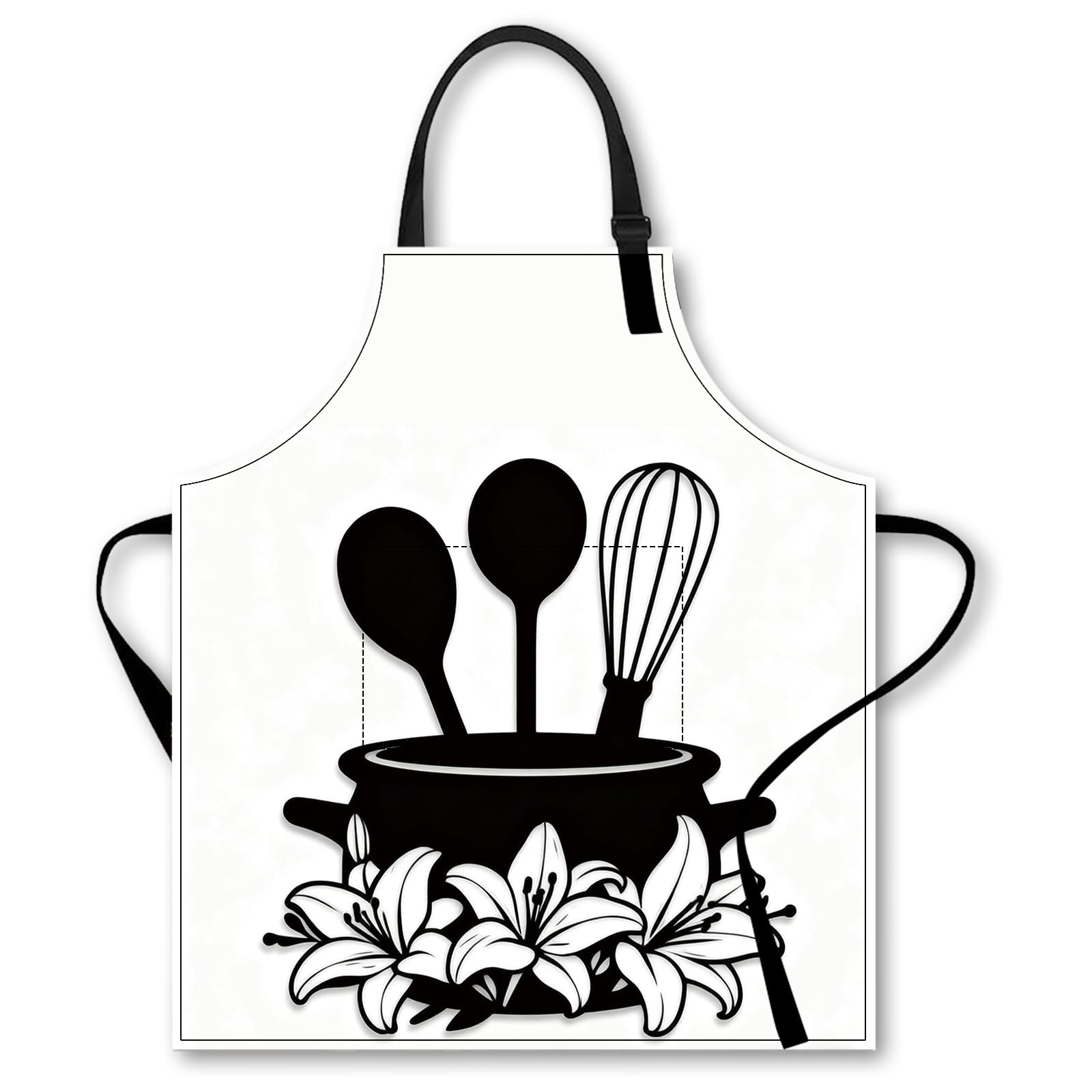Nuxovilar Cute Cooking Kitchen Apron, 26.77 * 30.7 Inches, Essential for Kitchen Cooking, Baking, Festive Gatherings