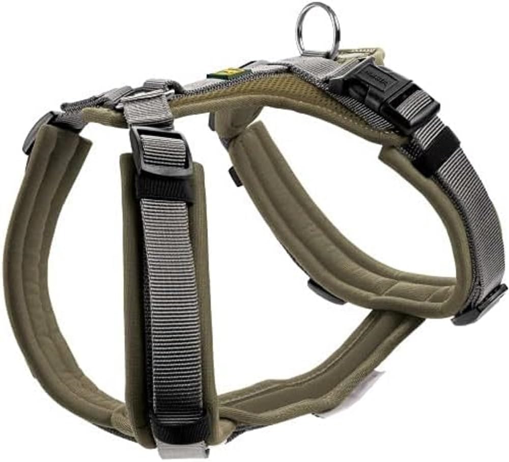 HUNTER Maldon Harness, XS-S, Olive/Grey, Heavy Duty, Highly Reflective