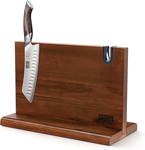 Bloque magnético para cuchillos de 14 x 10 pulgadas, soporte magnético de doble cara para cuchillos y cuchillo de chef japonés de 7 pulgadas de