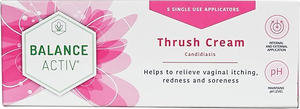 Balance Activ Thrush Cream, Internal & External Use, Works Naturally, Relieves Symptoms & Prevents Recurrence, 5 Applicators (30ml), Pack of 1