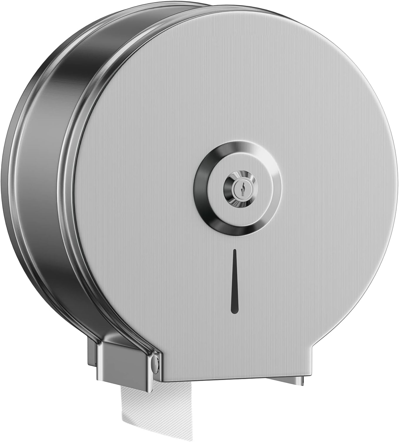 TOBEFORT Brushed Stainless Steel Paper Towel Dispenser Wall Mount, Commercial Jumbo Toilet Paper Dispenser, 9 Inch Roll with 2.5 Core, Toilet Paper Holder Bath Tissue Dispenser Lock Key…