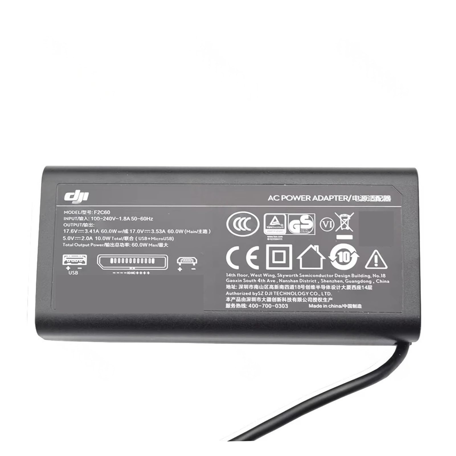 Chargeur de Batterie for Drone Compatible avec DJI Mavic 2 Pro/Zoom, câble d'alimentation Secteur, Accessoires(Batery Charger)
